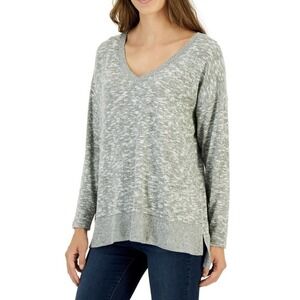 Style & Co Women's V-Neck Knit Top, Pale Sage Medium NWT
